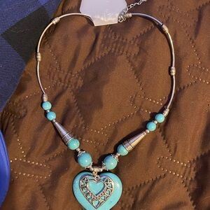 Turquoise Heart Pendant Necklace